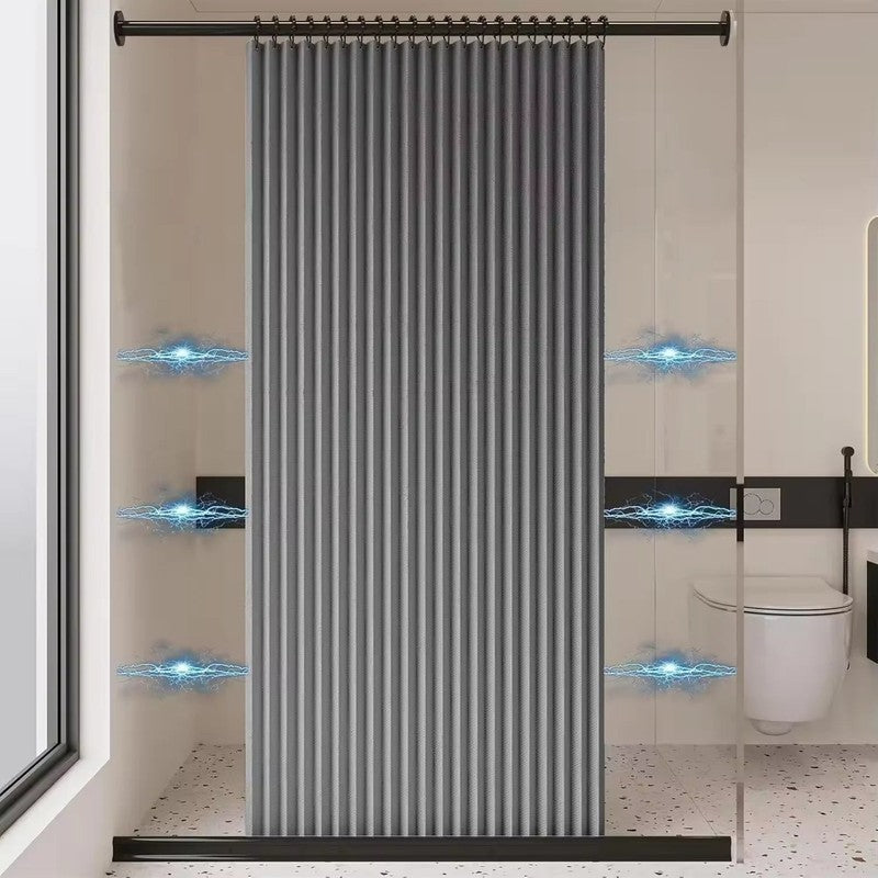 Rideau de douche accordeon impermeable fermeture magnetique MonUniversRideau