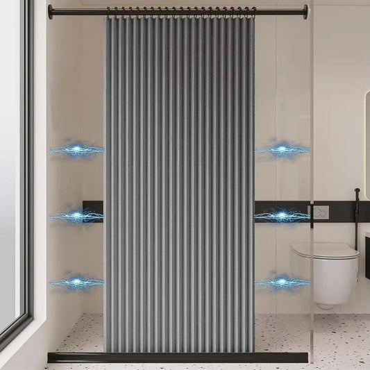 Rideau de douche accordeon impermeable fermeture magnetique MonUniversRideau