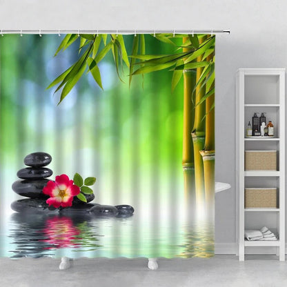 Rideau douche Zenbara polyester eco-responsable emballage MonUniversRideau