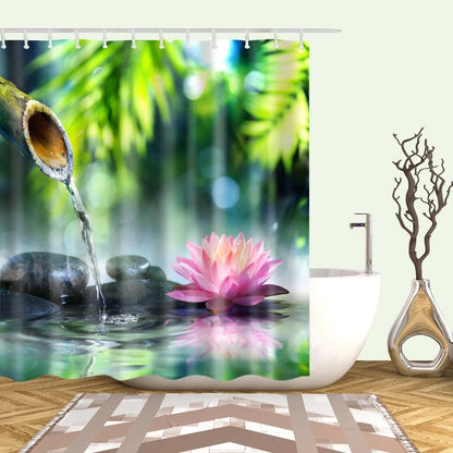 Rideau de douche spa bambou format 180x200 cm MonUniversRideau