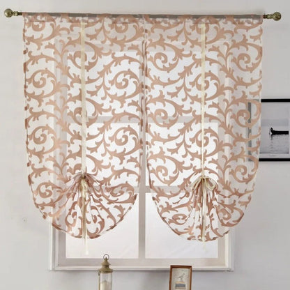 Brise-bise arrondi floral style campagne romantique MonUniversRideau