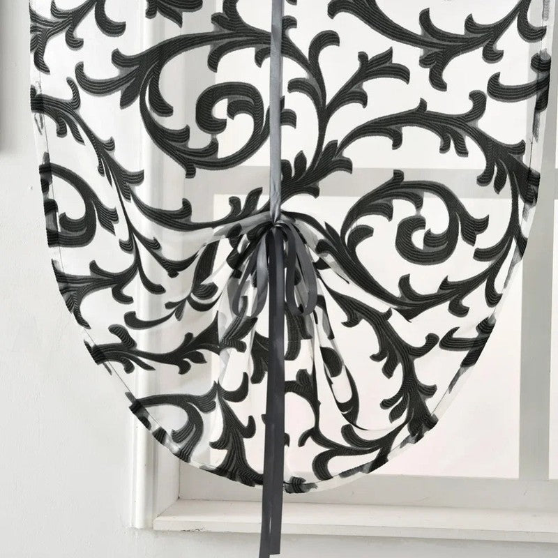 Rideau jacquard cuisine fenetre tombe elegant rose MonUniversRideau