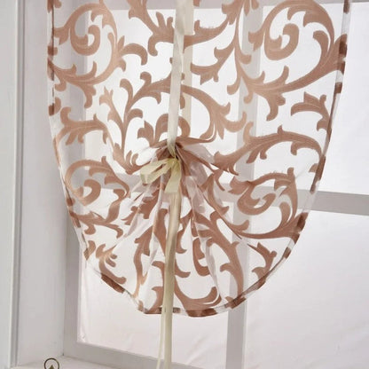 Detail texture tissu jacquard rideau floral Romantea MonUniversRideau