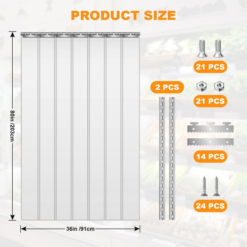 Detail lanieres PVC epaisses transparentes MonUniversRideau