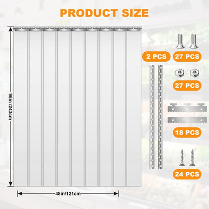 Vue cote interieur rideau PVC transparent MonUniversRideau
