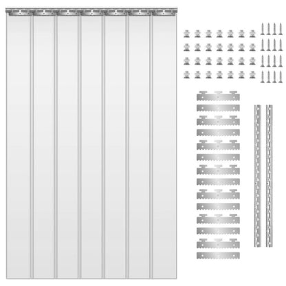 Rideau porte lanieres PVC transparent Thermovia MonUniversRideau