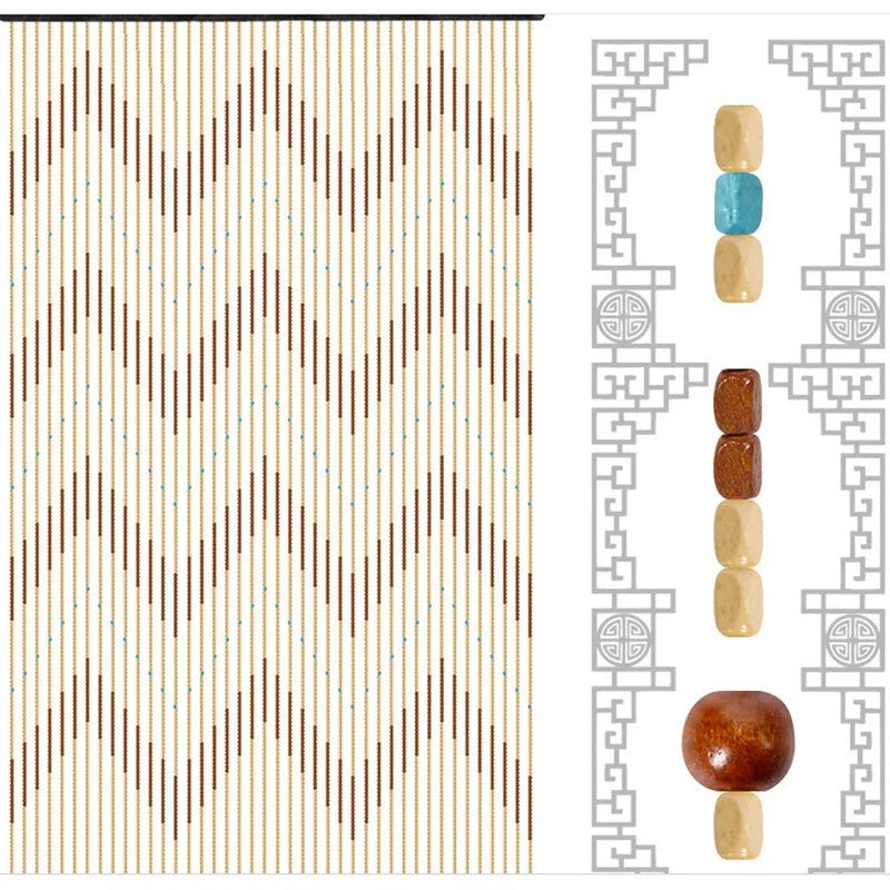 Rideau perles bois Bohemia style wabi-sabi interieur MonUniversRideau