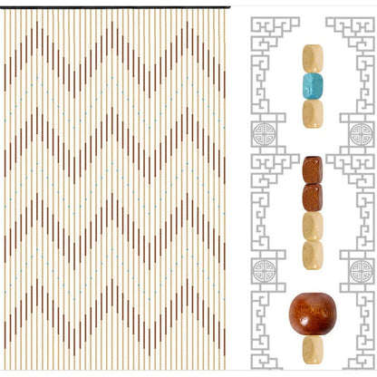 Rideau perles bois Bohemia style wabi-sabi interieur MonUniversRideau