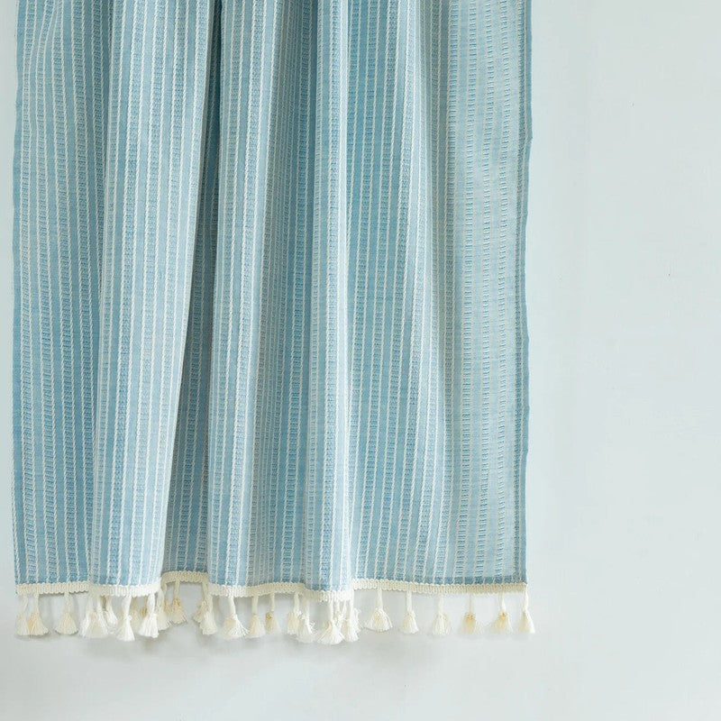 Rideau Kiyomi jacquard raye vue laterale MonUniversRideau