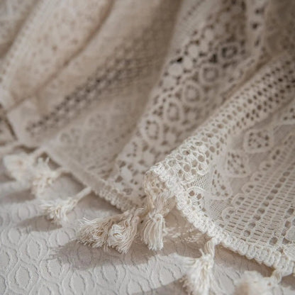 Detail tissage tatting macrame vintage polyester MonUniversRideau