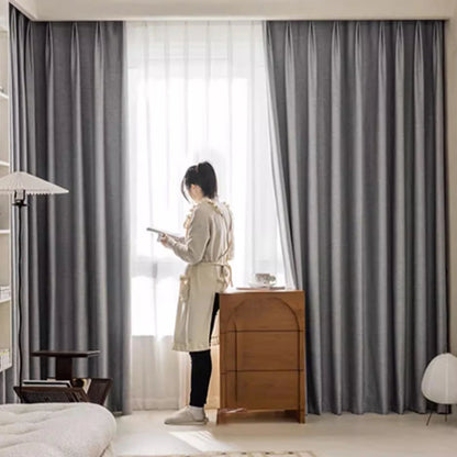 Rideau occultant Linevia texture lin tombe naturel chambre MonUniversRideau