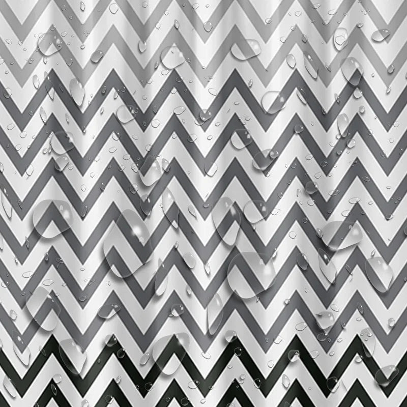 Rideau de douche Zigvalo motif geometrique graphique MonUniversRideau