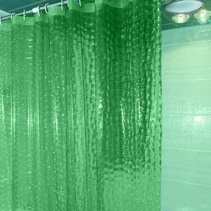 Rideau salle de bain 3D aquatique transparent bleu MonUniversRideau