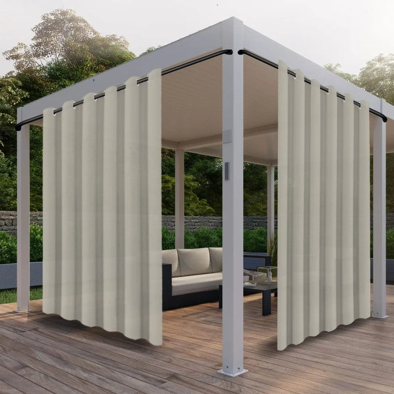 Rideaux exterieurs Soleia ambiance soiree eclairage outdoor MonUniversRideau