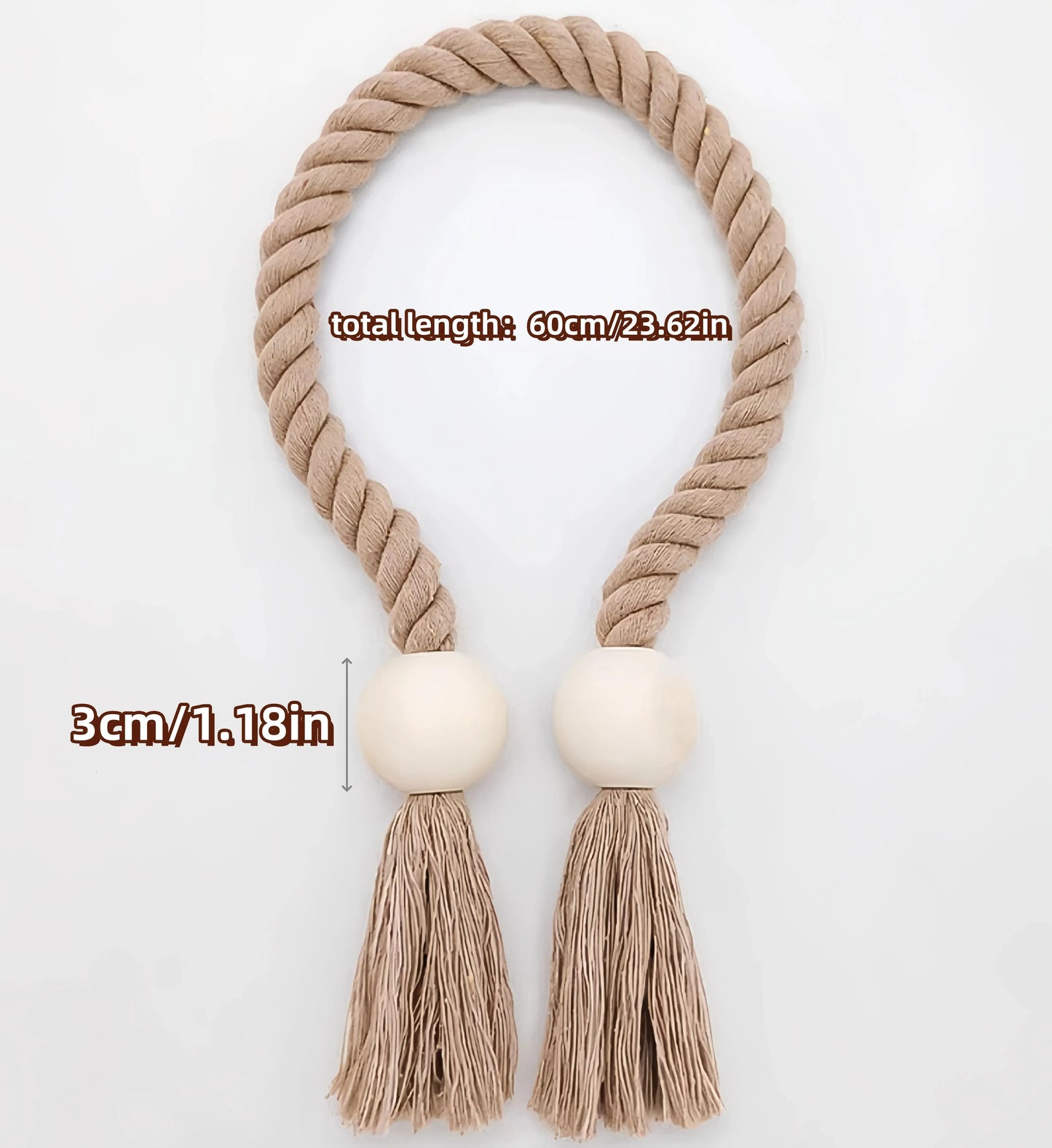 Embrasse rideau style wabi-sabi coton naturel MonUniversRideau