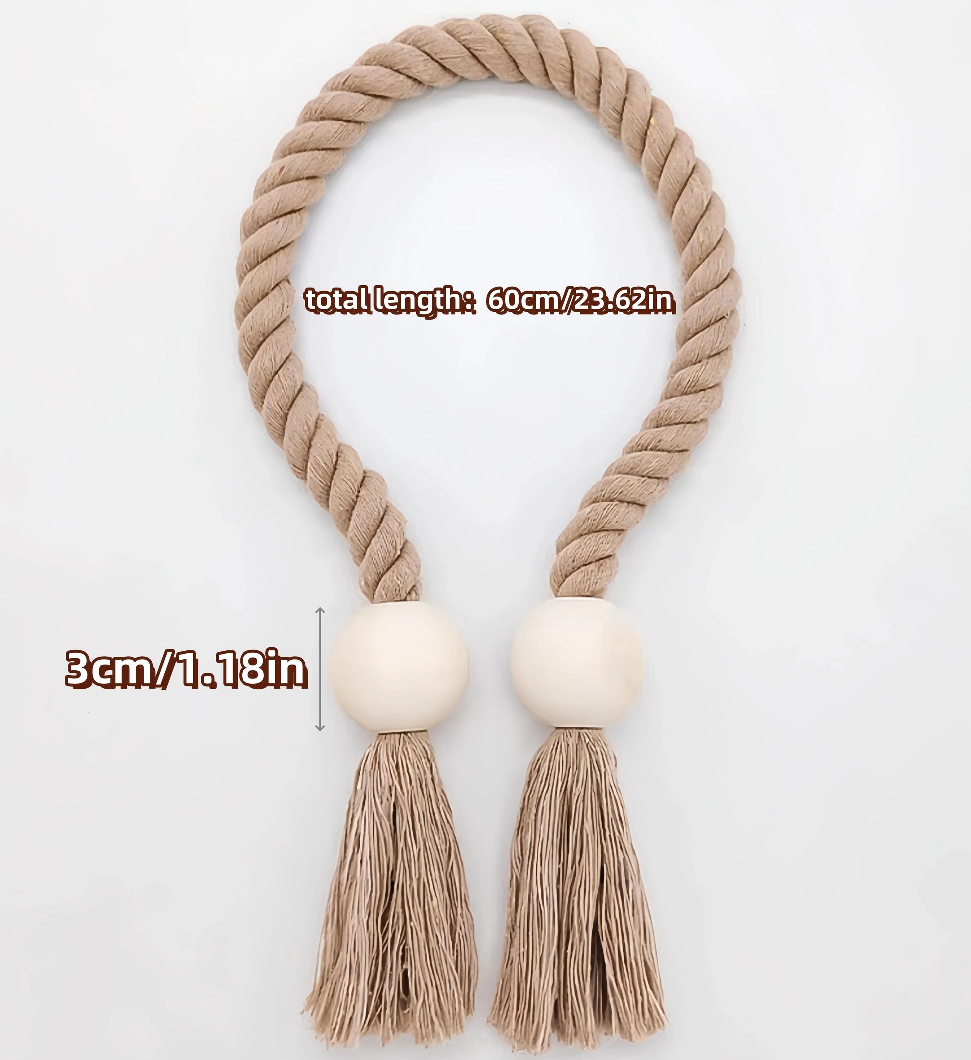 Embrasse rideau style wabi-sabi coton naturel MonUniversRideau