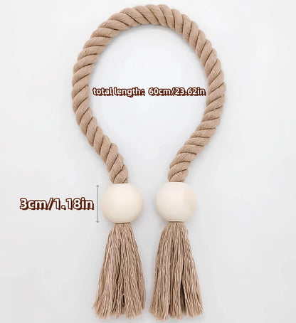 Embrasse rideau style wabi-sabi coton naturel MonUniversRideau