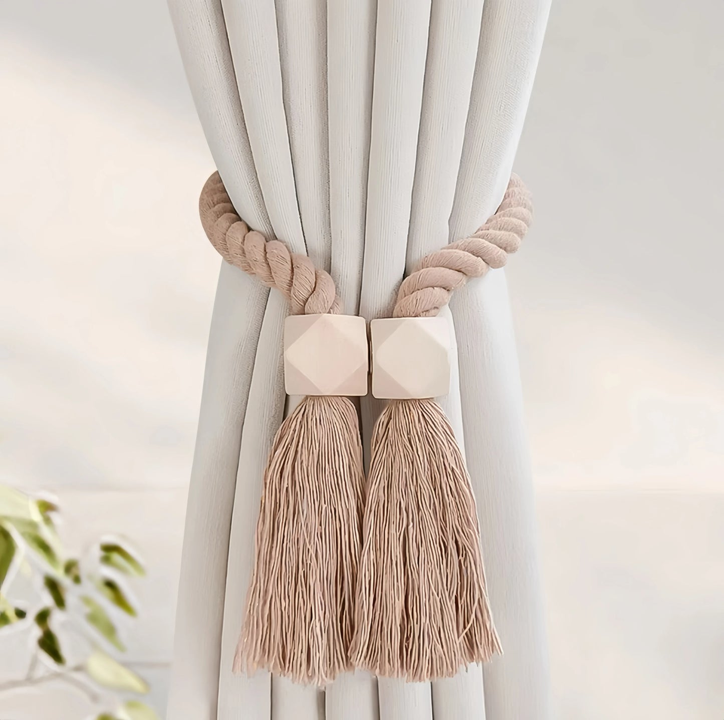 Embrasse corde coton bois rideau enfant decor boheme MonUniversRideau