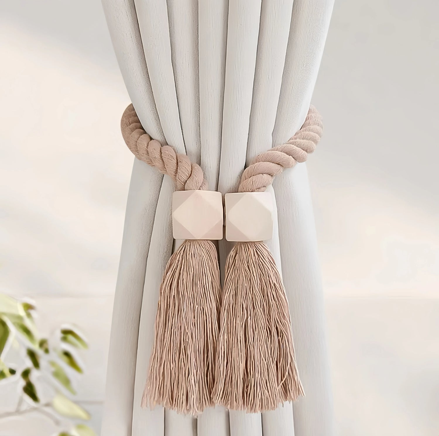 Embrasse corde coton bois rideau enfant decor boheme MonUniversRideau