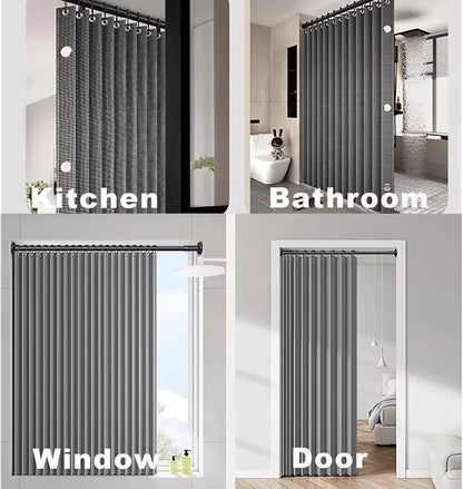 Rideau de douche Lineova pliage accordeon ouvert baignoire MonUniversRideau