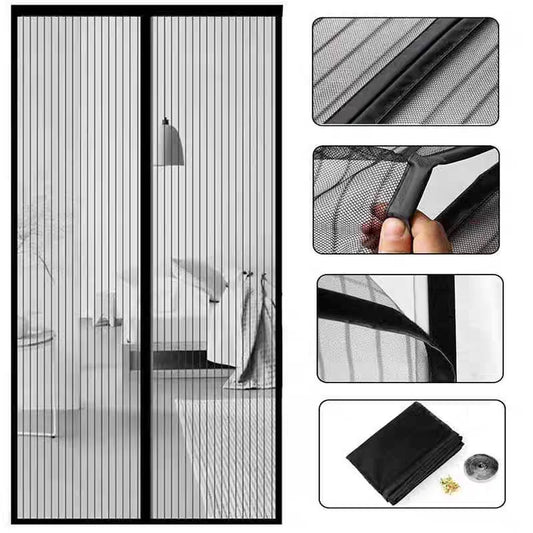 Moustiquaire porte magnetique Magnefix maille noire MonUniversRideau
