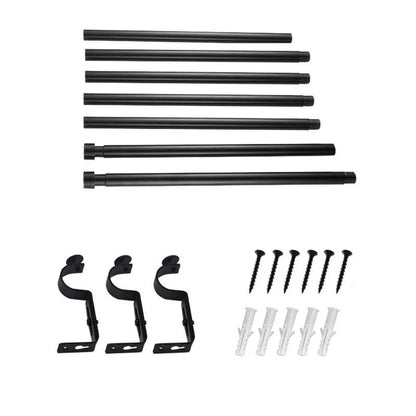 Tringle rideau noire salon style industriel MonUniversRideau