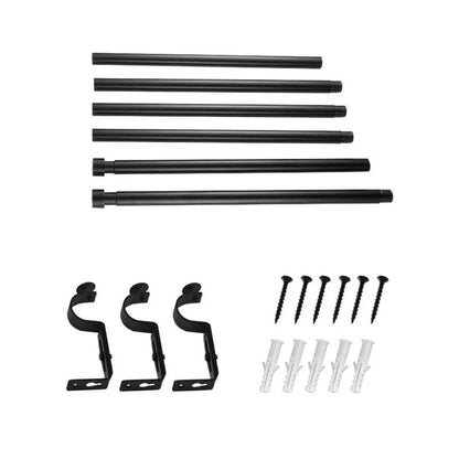 Kit complet tringle rideau noir mat emballage MonUniversRideau