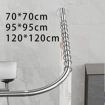 Systeme telescopique tringle angle douche sans trou, MonUniversRideau