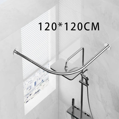 Vue d'ensemble tringle Arcora installee dans salle de bain, MonUniversRideau