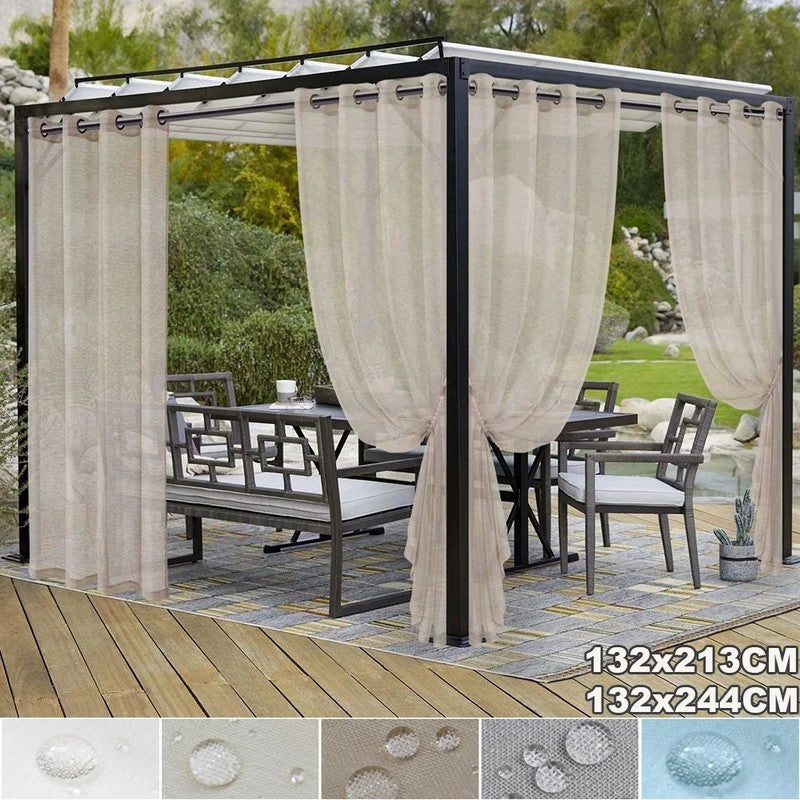 Voilage outdoor Zephyr style mediterraneen terrasse, MonUniversRideau