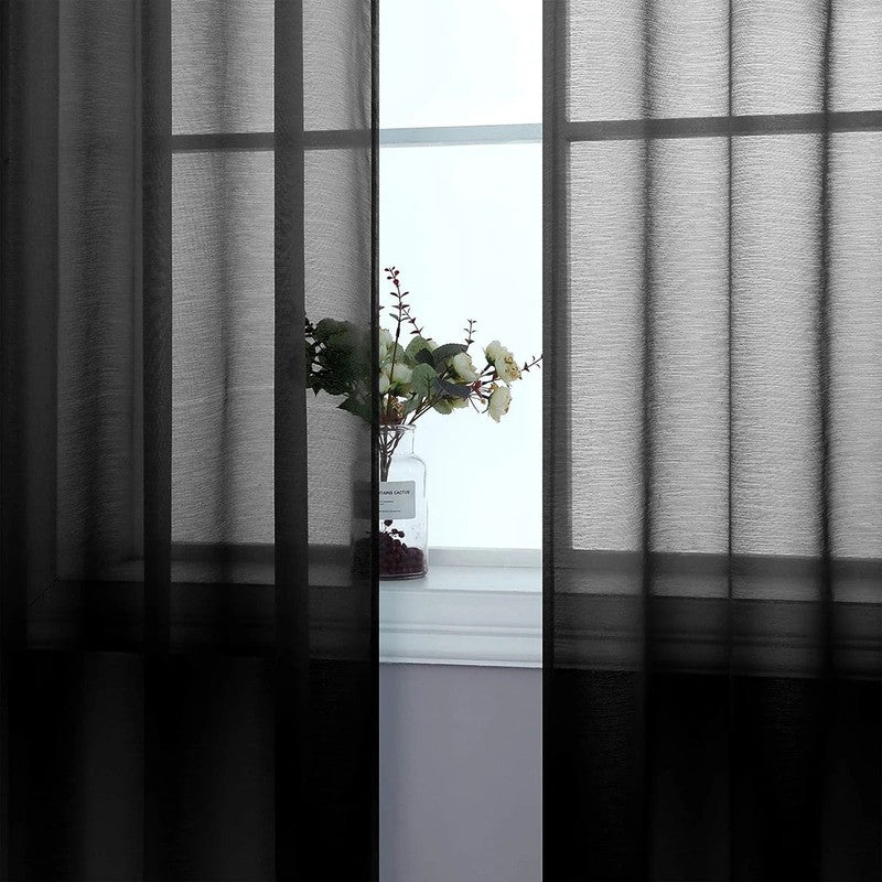 Voilage noir Noctis style moderne bureau contemporain MonUniversRideau