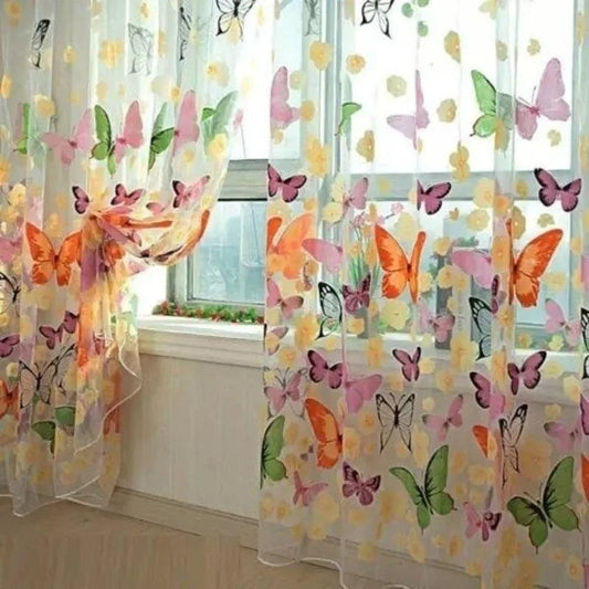 Voilage papillon fenetre tamisant Papillia dentelle blanche MonUniversRideau