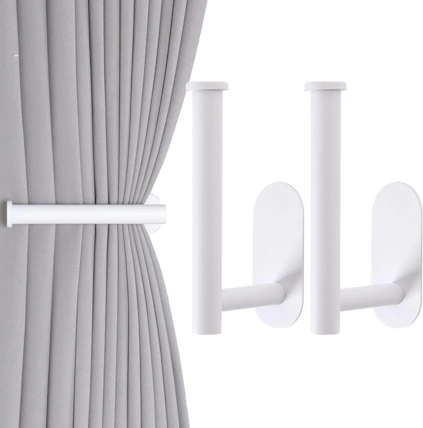 Detail fixation adhesive embrasse metal noir Fixwall MonUniversRideau